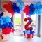 Red White and Blue Balloons 60pcs, Red Dark Light Blue White Balloons for Boys Birthday Patriotic Anniversary Memorial Day 4th of July Independence Day Labor Veterans Baseball Sporting Decorations
